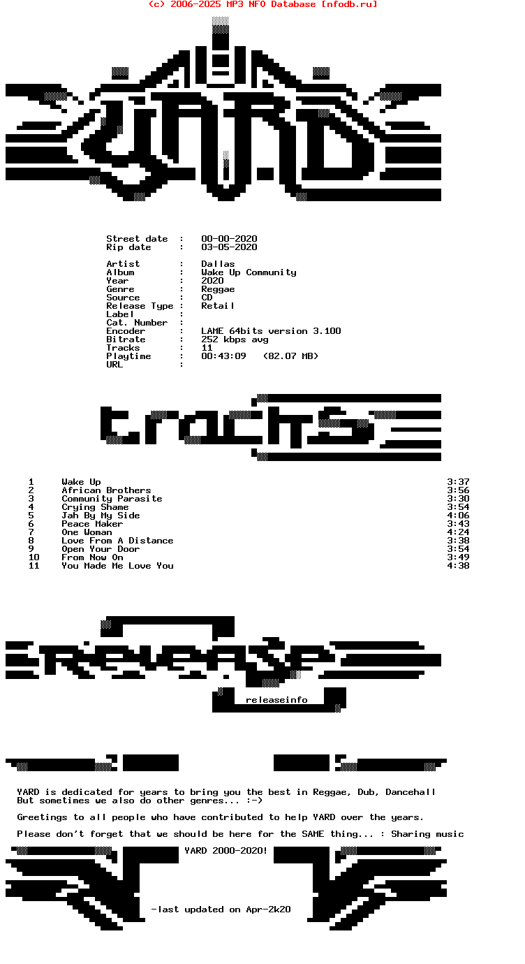 Dallas-Wake_Up_Community-CD-2020-YARD