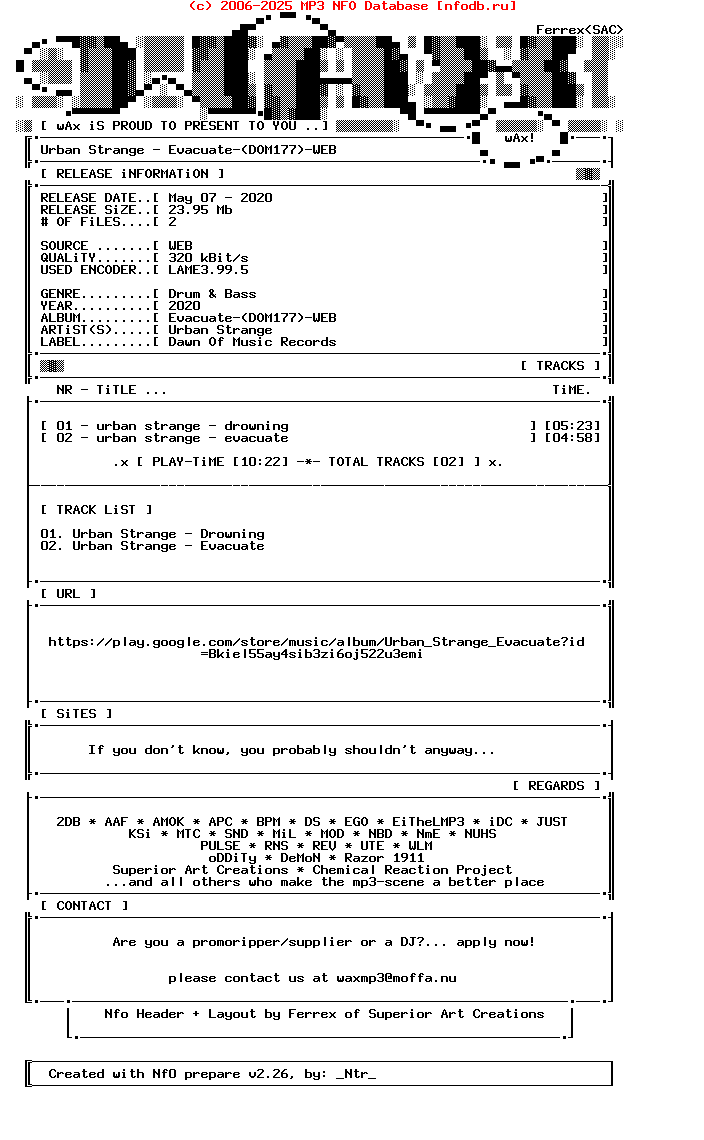 Urban_Strange-Evacuate-(DOM177)-WEB-2020