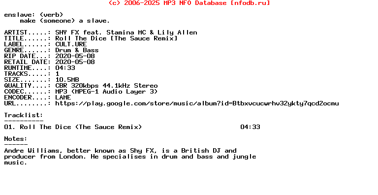 Shy_Fx_Feat._Stamina_Mc_And_Lily_Allen-Roll_The_Dice_(THE_SAUCE_REMIX)-Single-WEB-2020