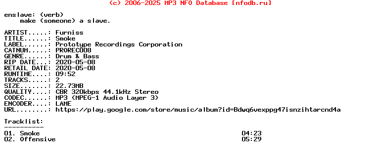Furniss-Smoke-(PROREC008)-WEB-2020
