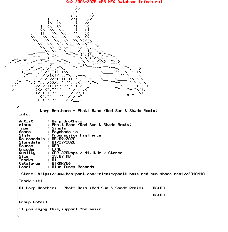 Warp_Brothers_-_Phatt_Bass_(RED_SUN_AND_SHADE_REMIX)-(BTRDR706)-Single-WEB-2020-Barghest