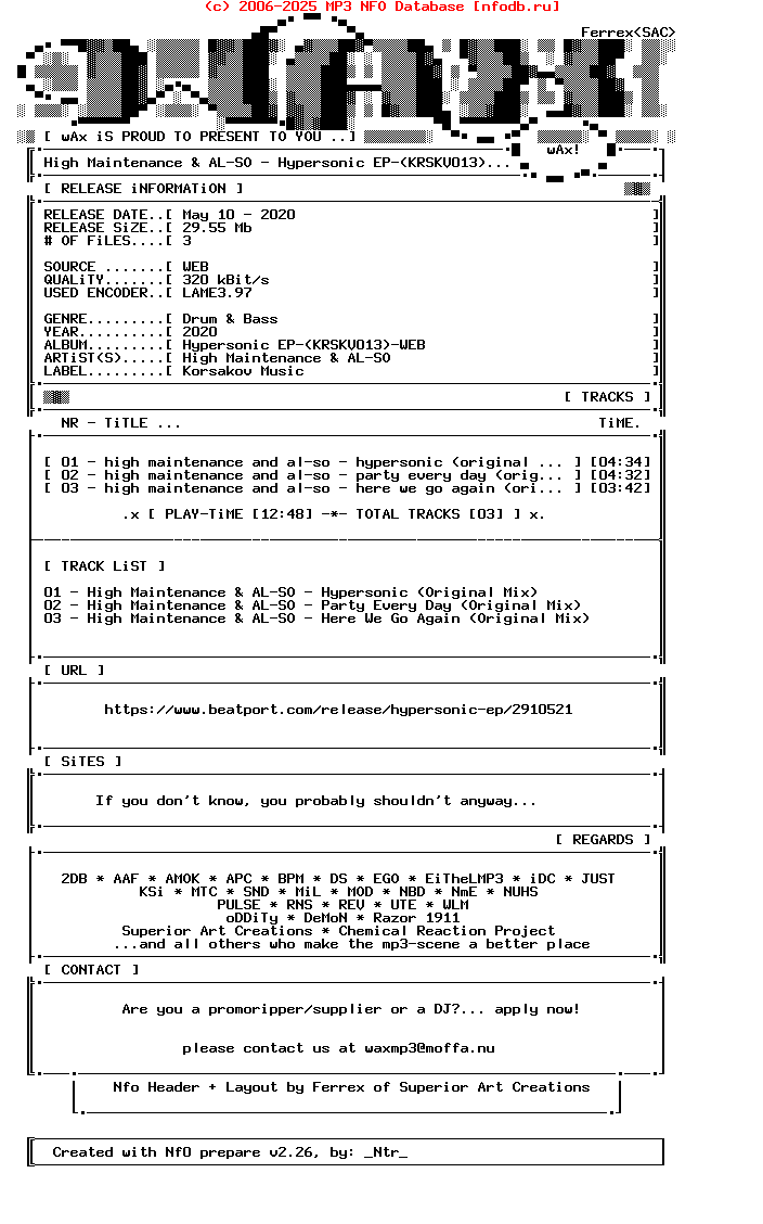 High_Maintenance_And_Al-So-Hypersonic_Ep-(KRSKV013)-WEB-2020