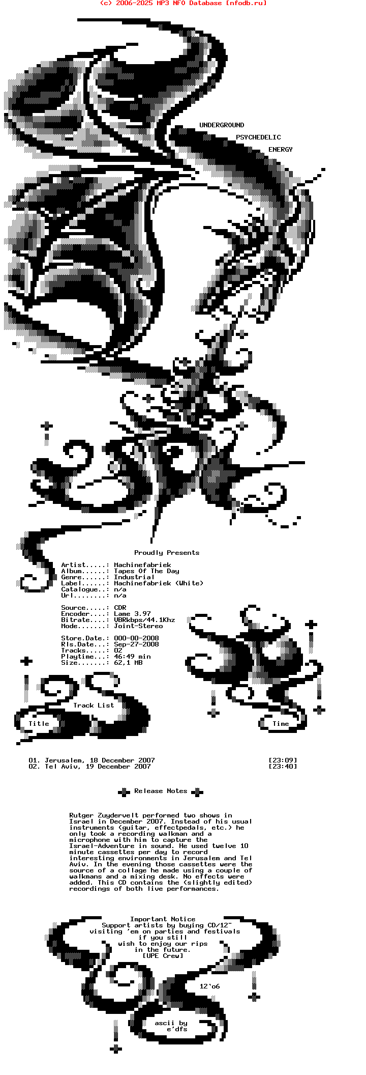 Machinefabriek_-_Tapes_Of_The_Day-CDR-2008-UPE