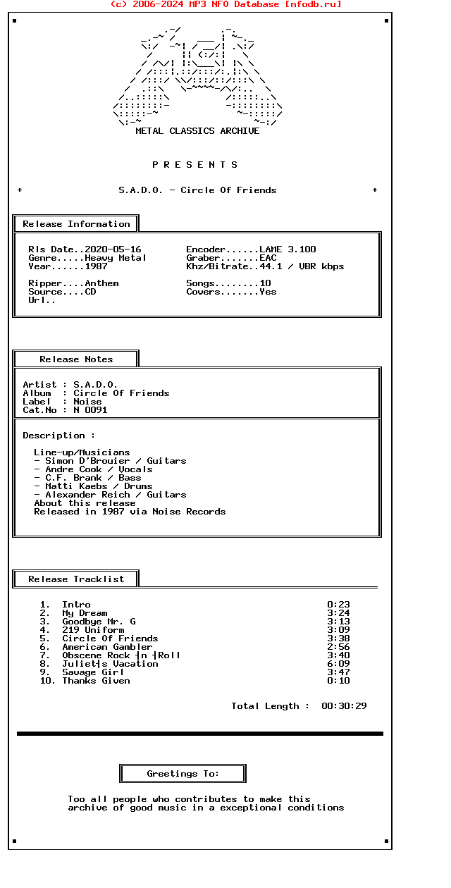 S.A.D.O._-_Circle_Of_Friends-(N_0091)-CD-1987-Mca_Int