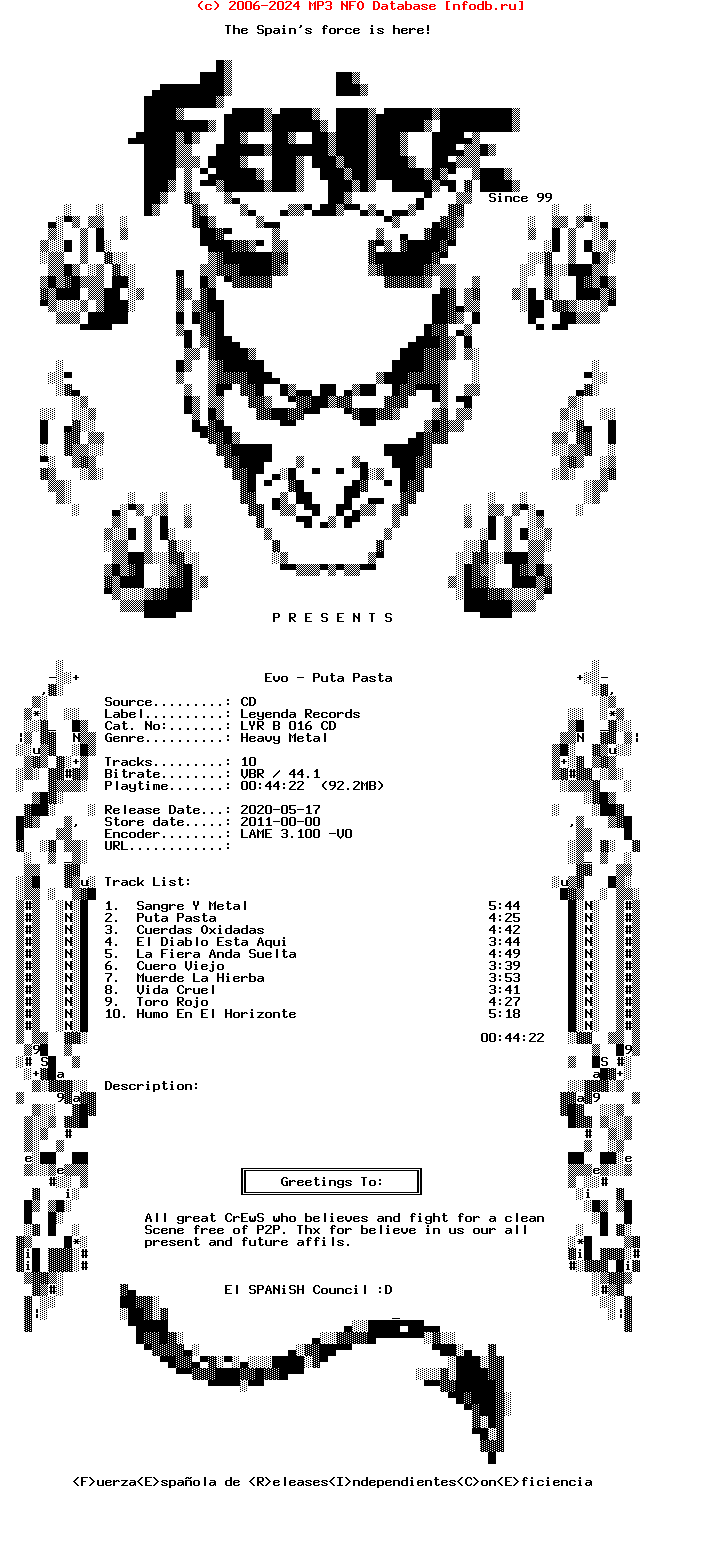 Evo_-_Puta_Pasta-(LYR_B_016_CD)-ES-CD-2011-Ferice