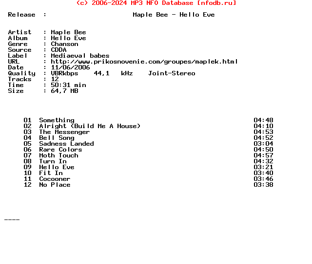 Maple_Bee-Hello_Eve-CD-2006