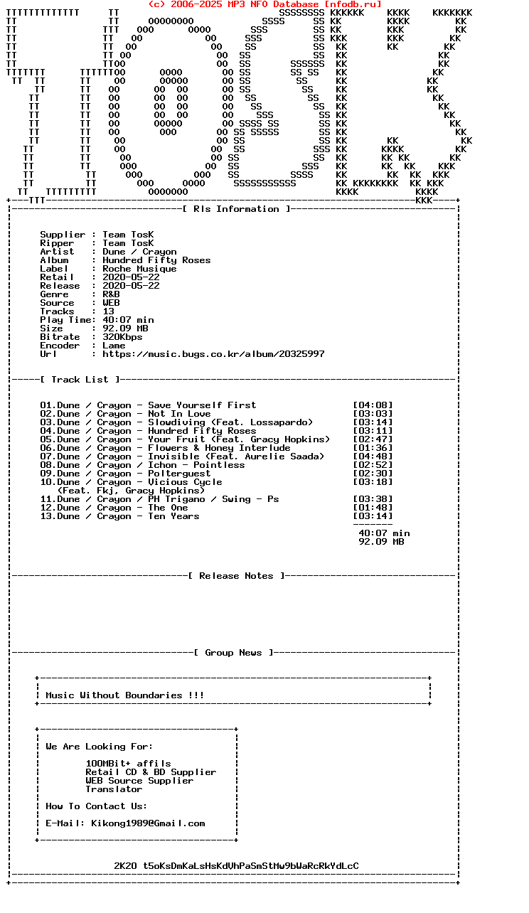 Dune_And_Crayon-Hundred_Fifty_Roses-WEB-FR-2020-TosK