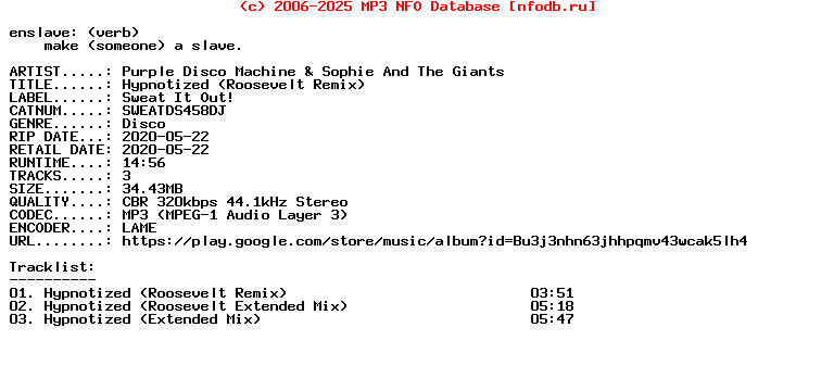 Purple_Disco_Machine_And_Sophie_And_The_Giants-Hypnotized_(ROOSEVELT_REMIX)-(SWEATDS458DJ)-WEB-2020