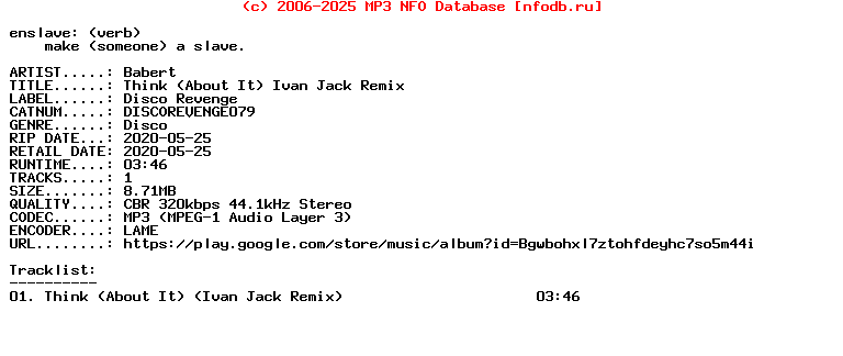 Babert-Think_(ABOUT_IT)_Ivan_Jack_Remix-(DISCOREVENGE079)-Single-WEB-2020