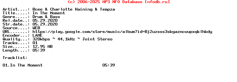 Bcee_And_Charlotte_Haining_And_Tempza-In_The_Moment-(SPEAR113)-Single-WEB-2020