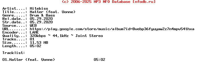 Mitekiss-Matter_(FEAT._VONNE)-(NHS388DD1)-Single-WEB-2020