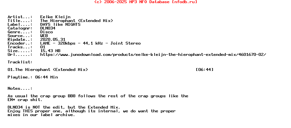 Eelke_Kleijn_-_The_Hierophant_(EXTENDED_MIX)-(DLN034)-Single-Readnfo-WEB-2020