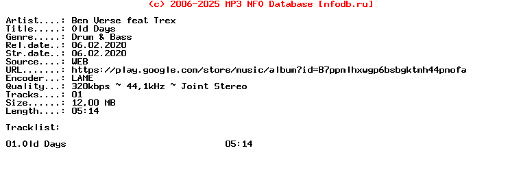 Ben_Verse_Feat_Trex-Old_Days-(CRUNCH026)-Single-WEB-2020