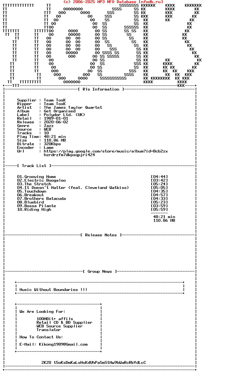 The_James_Taylor_Quartet-Get_Organised-WEB-1989-TosK