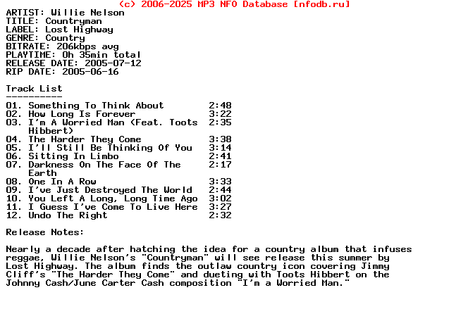Willie_Nelson-Countryman-(ADVANCE)-2005