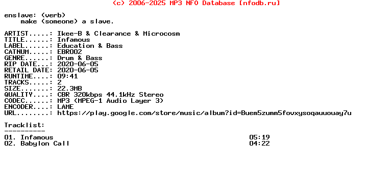 Ikee-B_And_Clearance_And_Microcosm-Infamous-(EBR002)-WEB-2020