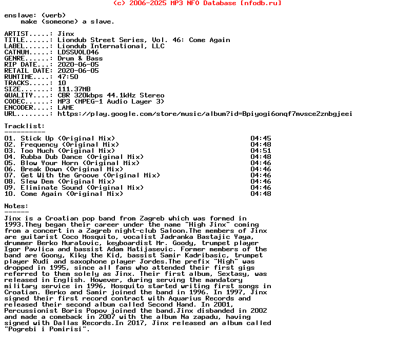 Jinx-Liondub_Street_Series_Vol_46_Come_Again-(LDSSVOL046)-WEB-2020