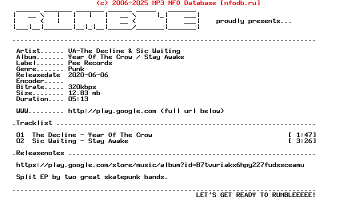 VA-The_Decline_And_Sic_Waiting-Year_Of_The_Crow-Stay_Awake-(WEB)-2020
