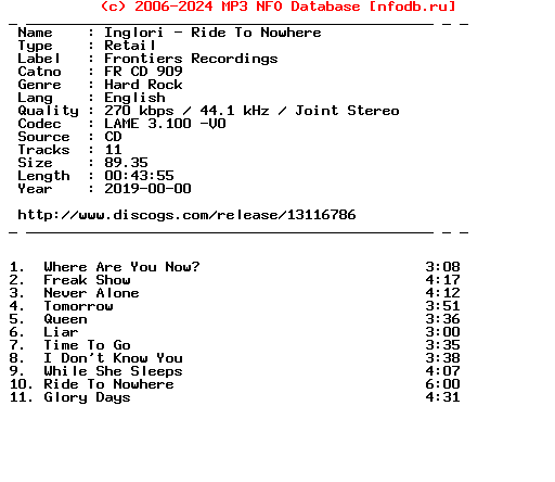 Inglorious-Ride_To_Nowhere-(FR_CD_909)-CD-2019