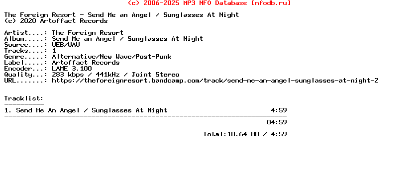 The_Foreign_Resort-Send_Me_An_Angel_-_Sunglasses_At_Night-Single-WEB-2020