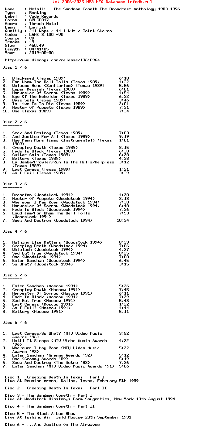 Metallica-The_Sandman_Cometh_The_Broadcast_Anthology_1983-1996-(CRLCD017)-Bootleg-6CD-2019
