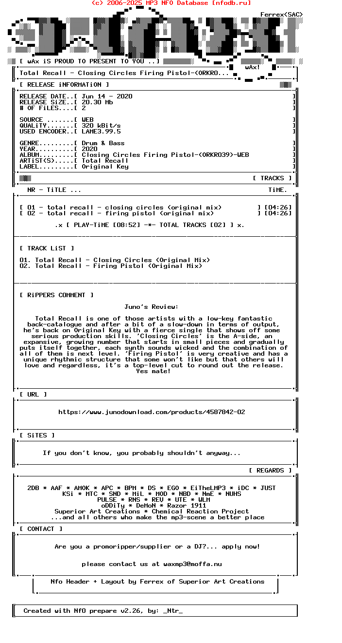 Total_Recall-Closing_Circles_Firing_Pistol-(ORKR039)-WEB-2020