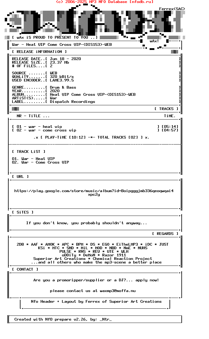 War-Heat_Vip_Come_Cross_Vip-(DIS153)-WEB-2020