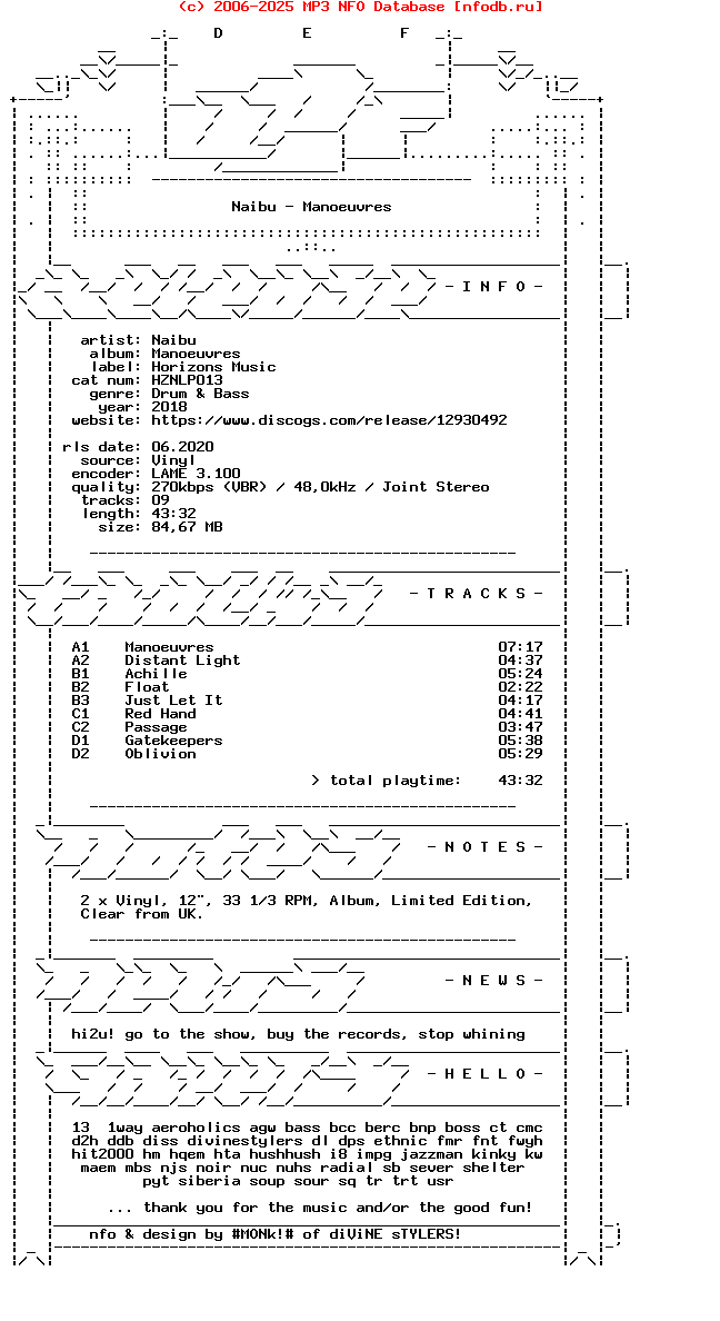 Naibu-Manoeuvres-(HZNLP013)-Limited_Edition-2Lp-2018