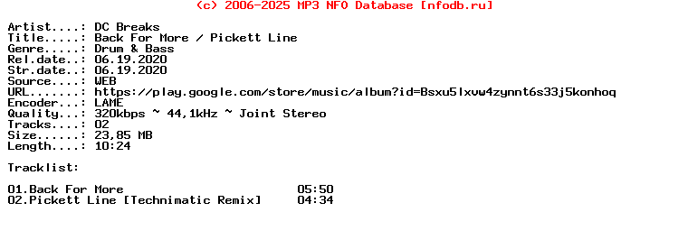Dc_Breaks-Back_For_More__Pickett_Line-(RAMM383)-WEB-2020