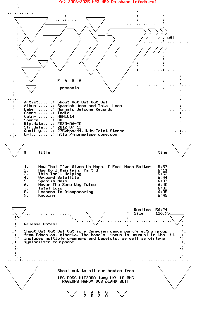 Shout_Out_Out_Out_Out-Spanish_Moss_And_Total_Loss-(NRML014)-CD-2012
