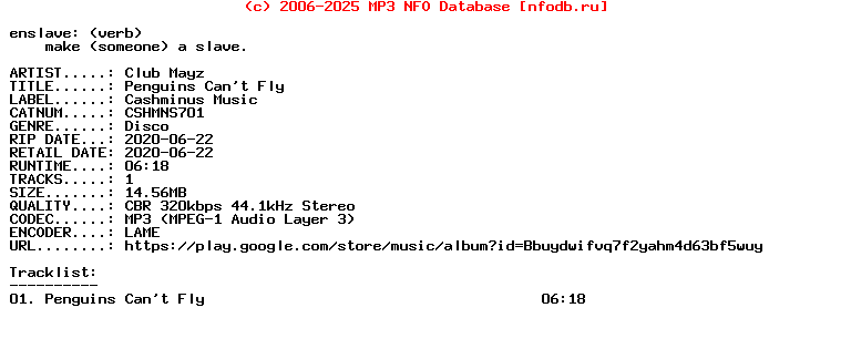 Club_Mayz-Penguins_Cant_Fly-(CSHMNS701)-Single-WEB-2020