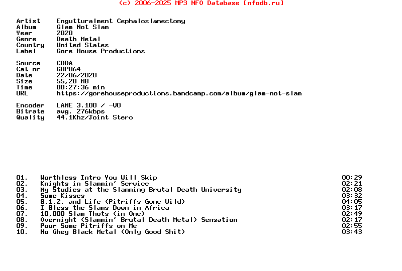 Engutturalment_Cephaloslamectomy-Glam_Not_Slam-CD-2020