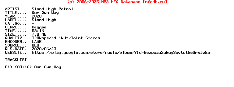 Stand_High_Patrol-Our_Own_Way-Single-WEB-2020