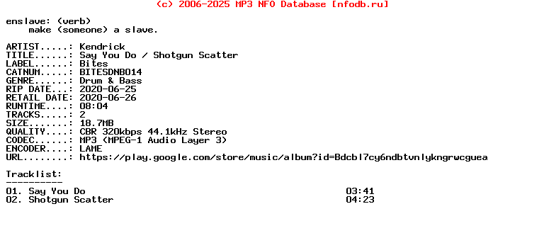 Kendrick-Say_You_Do__Shotgun_Scatter-(BITESDNB014)-WEB-2020