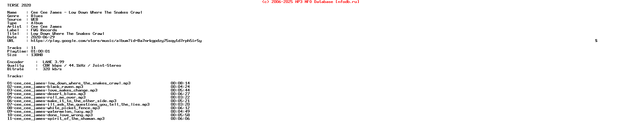 Cee_Cee_James-Low_Down_Where_The_Snakes_Crawl-WEB-2010-Terse