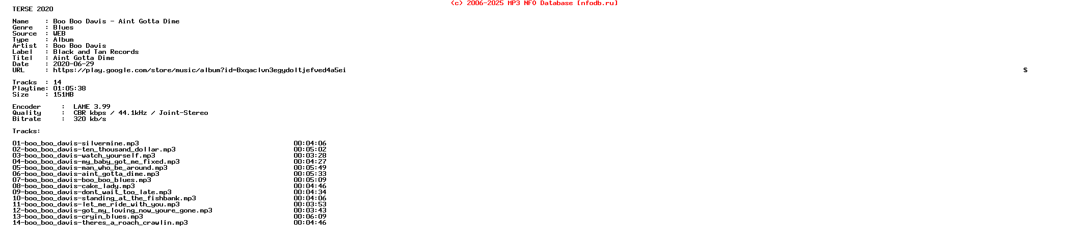 Boo_Boo_Davis-Aint_Gotta_Dime-WEB-2009-Terse