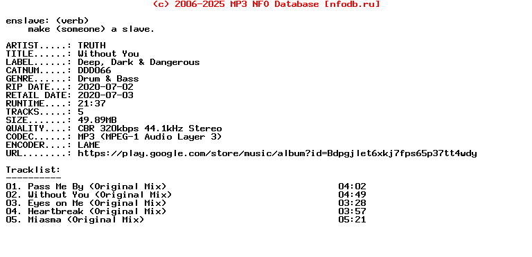 Truth-Without_You-(DDD066)-WEB-2020