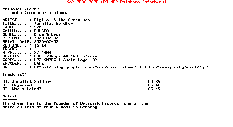 Digital_And_The_Green_Man-Junglist_Soldier-(FUNC501)-WEB-2020