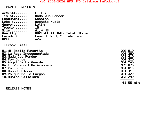 El_Tri-Nada_Que_Perder-SP-2008-KART3L