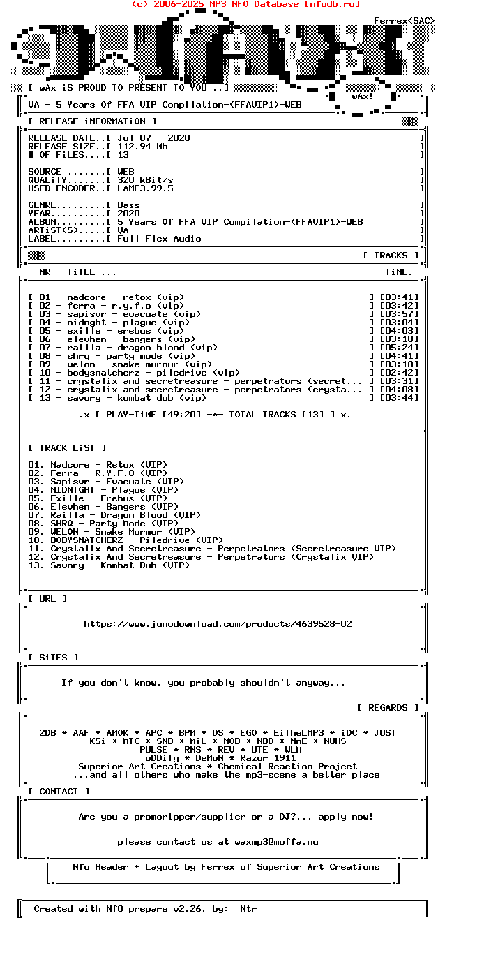 VA-5_Years_Of_Ffa_Vip_Compilation-(FFAVIP1)-WEB-2020