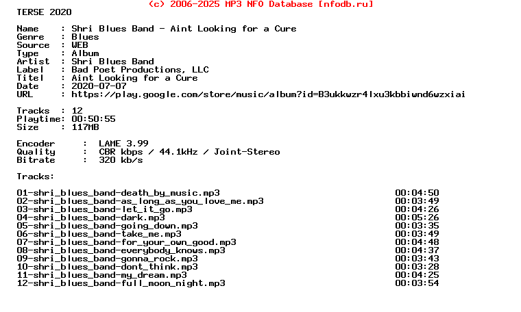 Shri_Blues_Band-Aint_Looking_For_A_Cure-WEB-2012-Terse