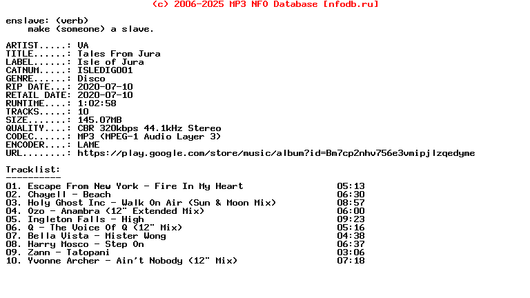 VA-Tales_From_Jura-(ISLEDIG001)-WEB-2020