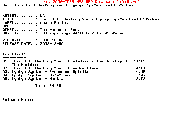 VA-This_Will_Destroy_You_And_Lymbyc_System-Field_Studies-(EP)-2008