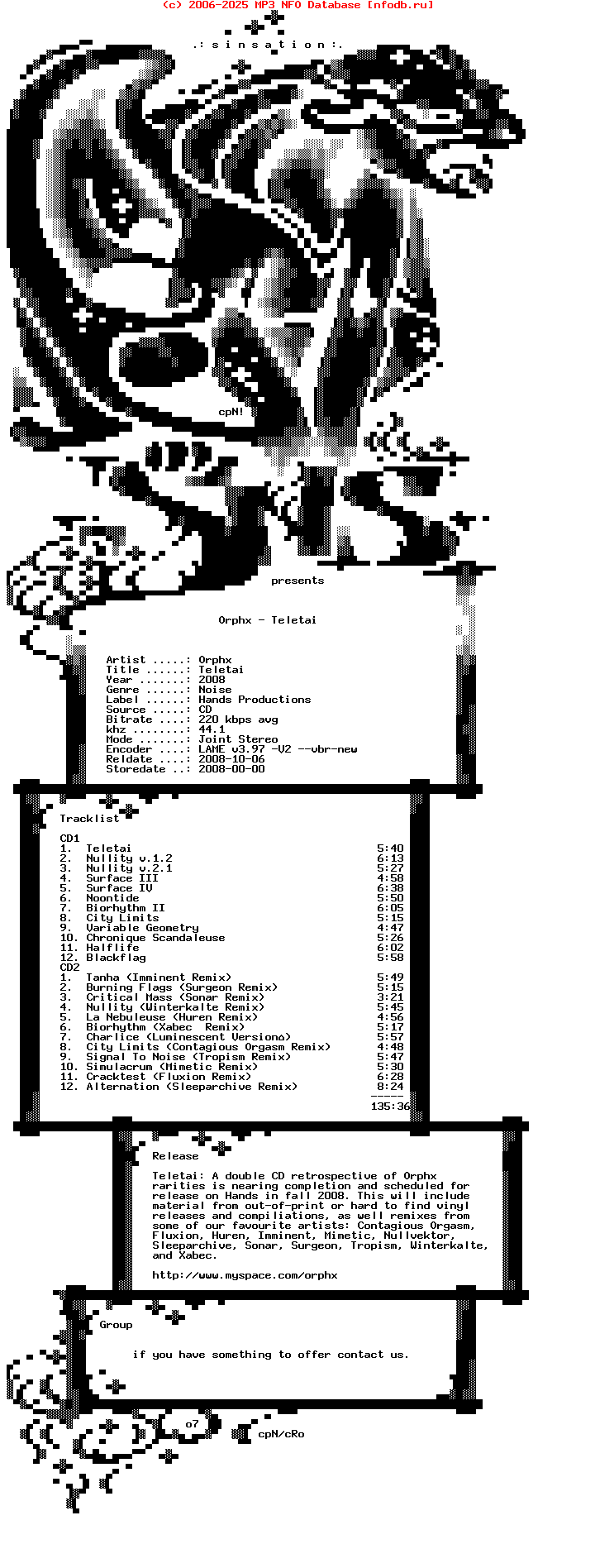 Orphx-Teletai-2008-2CD