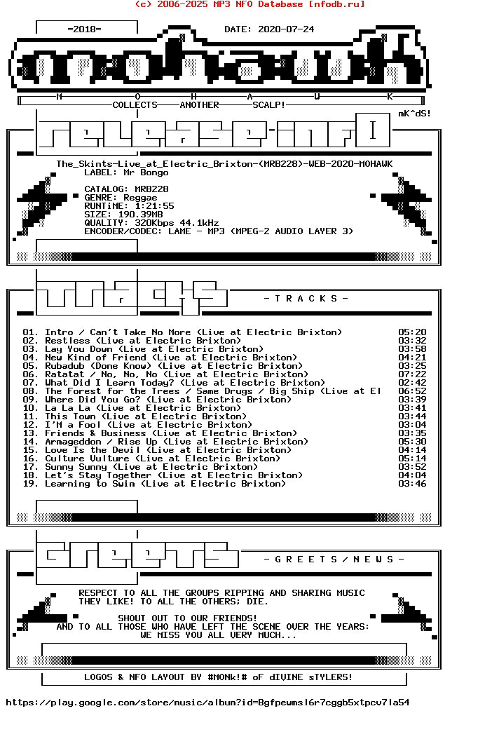 The_Skints-Live_At_Electric_Brixton-(MRB228)-WEB-2020