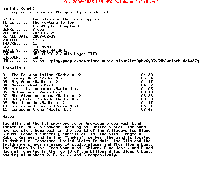 Too_Slim_And_The_Taildraggers-The_Fortune_Teller-WEB-2006