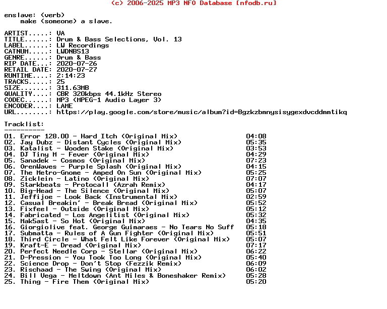 VA-Drum_And_Bass_Selections_Vol_13-(LWDNBS13)-WEB-2020
