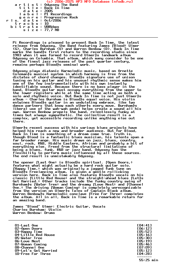 Odyssey_The_Band--Back_In_Time-.Pi_Recordings.-2005