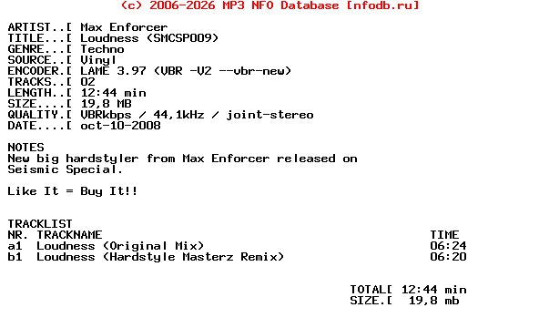 Max_Enforcer_-_Loudness-(SMCSP009)-Vinyl-2008