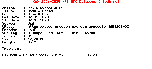 Drs_And_Dynamite_Mc-Back_And_Forth-(NHS395DD1)-Single-WEB-2020